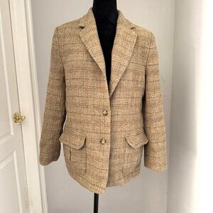 Vintage Talbots Women's Wool Tweed multicolor Blazer Jacket 16 Preppy Old Money